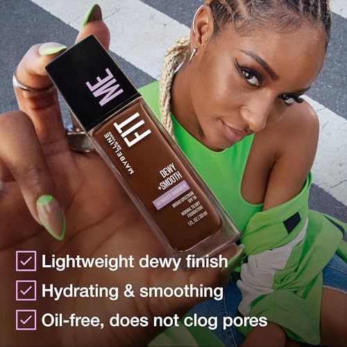 Maybelline Fit Me Dewy + Smooth Foundation, Buff Beige, 1 fl. oz. (Packaging May Vary)
