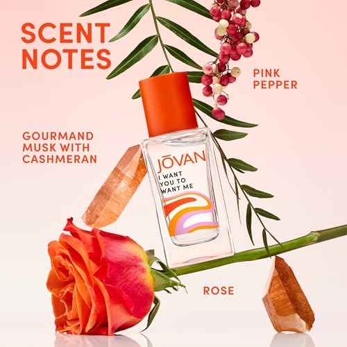 Jovan I Want You To Want Me Eau de Parfum 1.7 fl oz (Pack of 1), Notes of Pink Pepper, Musk, and Rose, Unisex Fragrance, Long Lasting, Everyday Fragrance, Travel Size