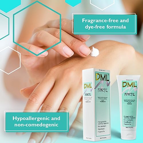 DML Forte Skin Care- Super-Hydrating Hand, Face, and Body Moisturizer/Hypoallergenic Face Moisturizer for Dry and Cracked Skin/Gentle Moisturizing Cream Safe for Faces and Sensitive Skin / 4 oz