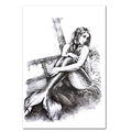 Glaryyears Angel Mermaid Temporary Tattoos for Women Girls, 6-Pack Large Sketch Fake Tattoo Stickers, Long-lasting Realistic Tattoos for Body Arm Back Leg