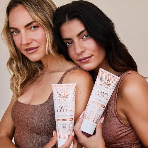 Hempz Glow Getter Gradual Self-Tanning Lotion ? Medium to Dark, 7.5 oz | Natural Golden Tan, Summer Glow, Vegan Hydrating Moisturizer for legs, arms and body