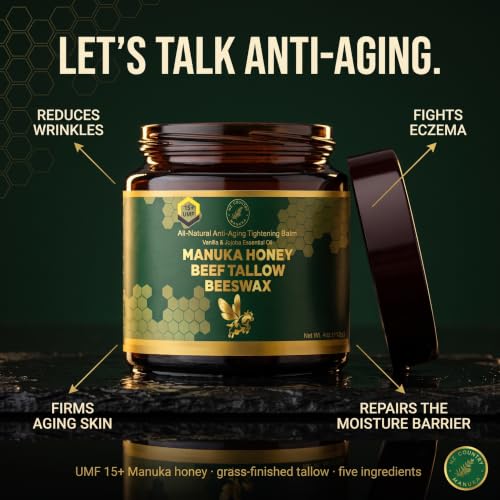NZ Country Organic Grass-Fed Beef Tallow Honey Balm with New Zealand