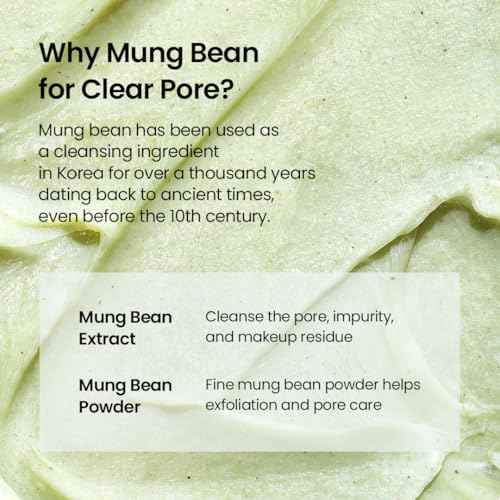 beplain Mung Bean pH-Balanced Cleansing Foam (2.7fl.oz/80ml) | Fragrance-Free | Non-Comedogenic Tested | Deep Pore Facial Cleanser | Suitable for Sensitive Skin | Face Mask Cleanser | Korean Skincare