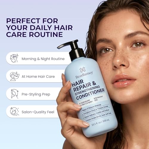 Biotin Shampoo & Conditioner Set - Repair Damaged Hair, 10.1 FL OZ