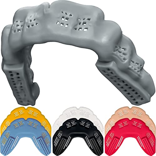 Bulletproof: World’s Thinnest Most Breathable Mouth Guard is 3X Stronger! Football MMA Braces! Rugby Hockey Basketball Boxing BJJ Lacrosse Sports Mouthguard Grinding Teeth Men Women Adult Youth Kids