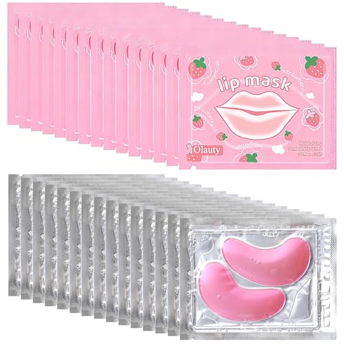 30 Pairs Collagen Eye Masks & Lip Masks - Pink Spa Set