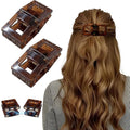 BADAO Magnetic Hair Clips - 2 Pairs Seamless No-Slip Styling Clips for Women
