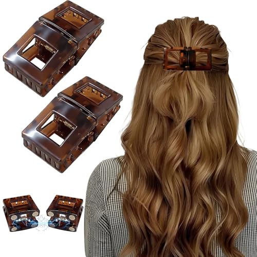 BADAO Magnetic Hair Clips - 2 Pairs Seamless No-Slip Styling Clips for Women