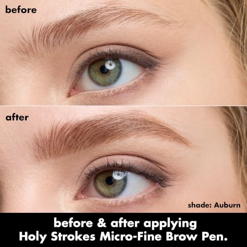 e.l.f. Holy Strokes Micro-Fine Waterproof Eyebrow Pen - Natural, Vegan & Cruelty-Free Auburn