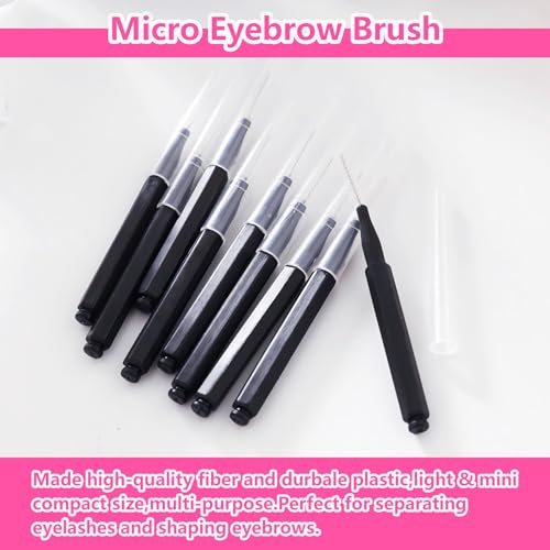 50Pcs Micro Eyebrow Brushes & Eyelash Spoolies Set