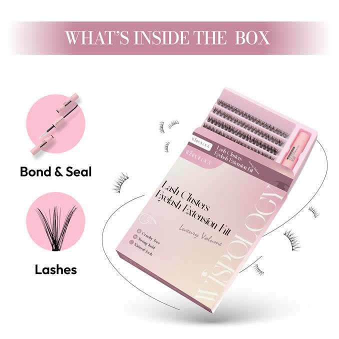 Wispology C Curl 40D Lash Clusters – Professional Eyelash Extensions