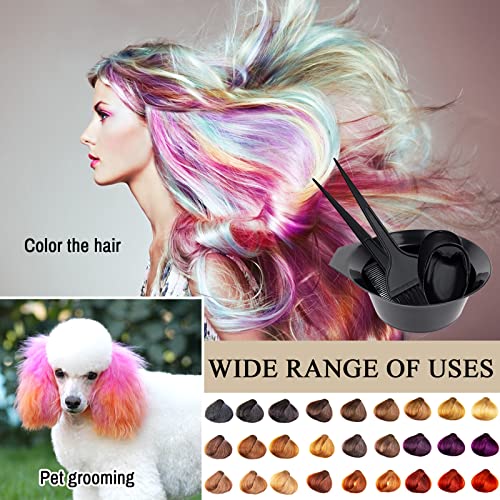 Hair Dye Application Brush and Mixing Bowl Set - 2 Brushes & Bowl