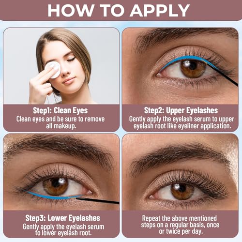 Eyelash Growth Serum - Vegan & Organic Formula for Thicker Lashes