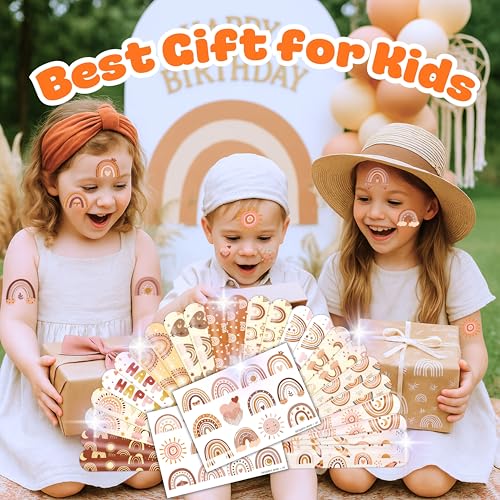 Boho Rainbow Party Set - 48 Temporary Tattoos & Slap Bracelets