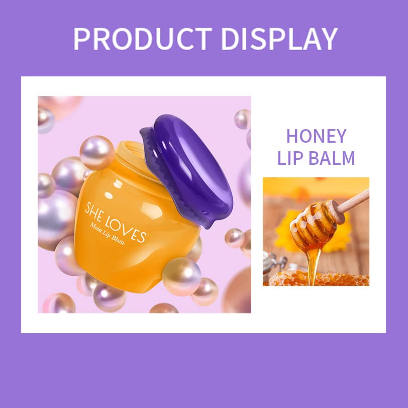 Honey Lip Mask with Stick, Day & Night Repair Deep Moisture and Fade Lip Lines, Vitamin E & Beeswax Essence Natural Lip Enhancer Care Sleeping Lip Mask (Honey for Day Use)