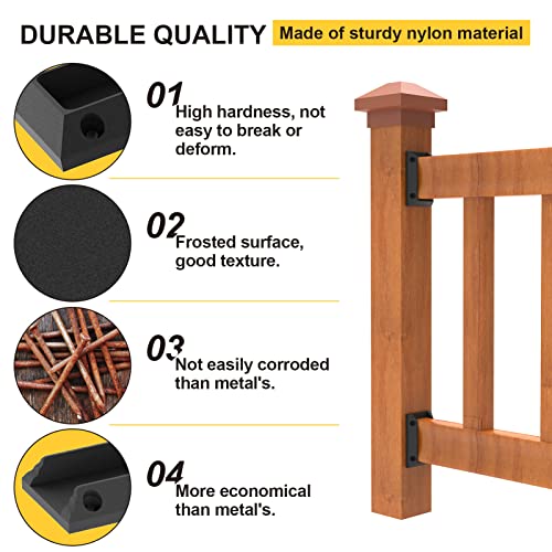 Goovilla 20 PCS Deck Railing Bracket Connectors for 2x4 Wood Posts