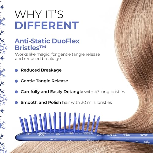 UNbrush Mini Holiday Hair Brush for Pain-Free Brushing On All Wet/Dry Hair Types