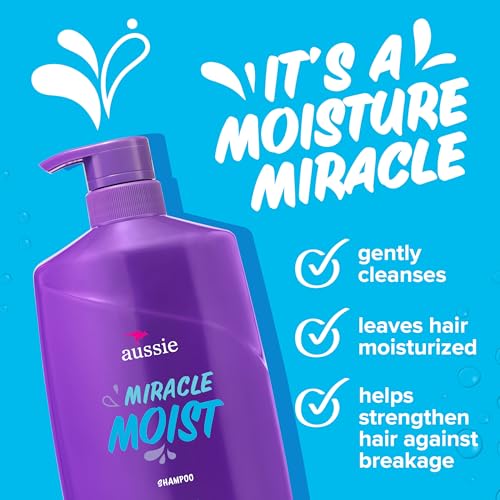 Aussie Miracle Moist Shampoo with Avocado Oil, 26.2 Fl Oz