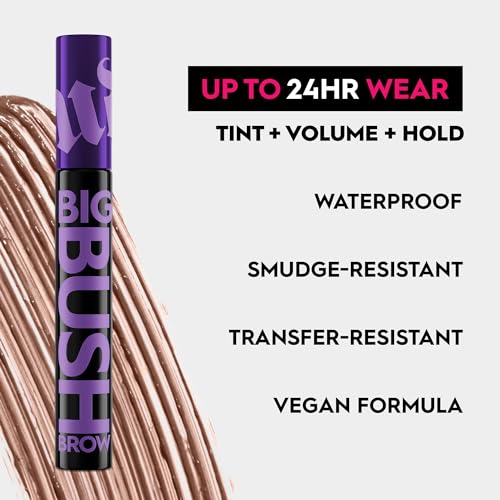 Urban Decay Neutral Brown Eyebrow Pencil & Tinted Volumizing Brow Gel Bundle - Brow Blade 2-in-1 Microblading Eyebrow Pen + Waterproof Pencil, Big Bush Waterproof 24HR Hold Brow Gel (Neutral Nana)