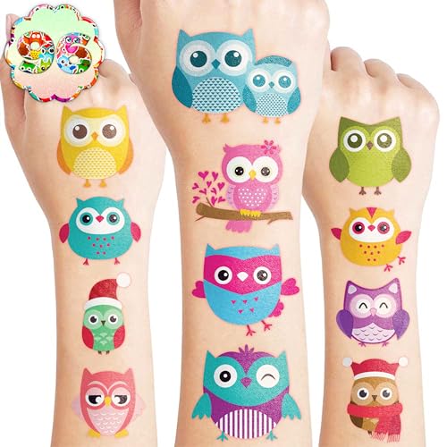 96-Piece Owl Temporary Tattoos for Kids – Party Favors