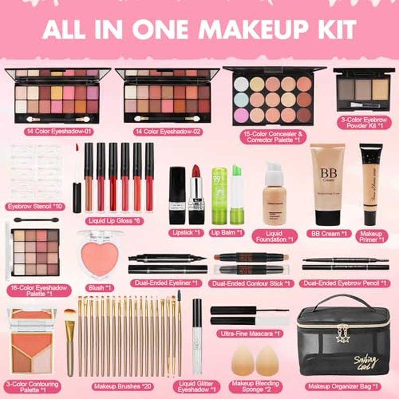 All-in-One Makeup Kit for Teens & Beginners - NXPPYY Gift Set