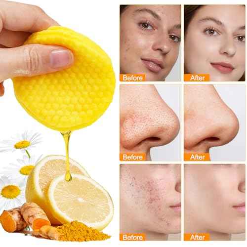 Kojic Acid & Turmeric Cleansing Pads, 50PCS Face Pads with Vitamin B5, C, Balance Skin Oil & Water for Women