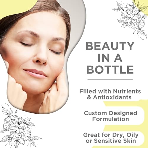 Skin Nation Super Hydrating Vitamin C Face Serum with Ferulic Acid, Aloe Vera, Rosehip Oil, Can Help Smooth Skin Texture and Supports Firmer Skin, for Dry and Sensitive Skin