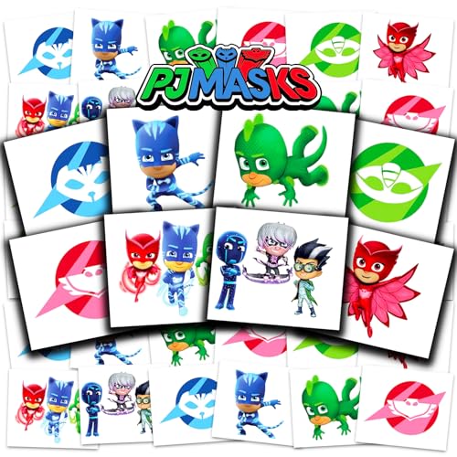 PJ Masks Temporary Tattoos 72-Pack Party Favors