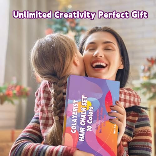 Hair Chalk for Kids & Adults, 10 Washable Colors