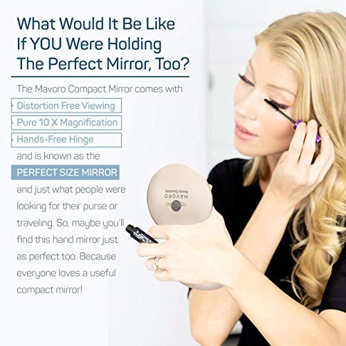 4" Compact Travel Makeup Mirror with 1x/10x Magnification
