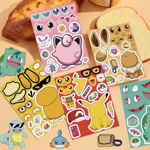 Make Your Own Monster Face Stickers - 24 Sheets