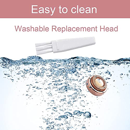 Facial Hair Remover Replacement Heads for Flawless Women, 18K Rose Gold, Compatible with GEN 1, 4-Pack