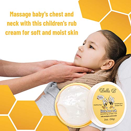 Bella B Little Bee Soothing Baby Chest Rub 2 oz - Baby Vapor Rub Lavender - Eucalyptus Chest Rub For Infants - Eucalyptus Vapor Rub - Natural Vapor Rub - Soothing Vapor Rub - Soothing Chest Rub