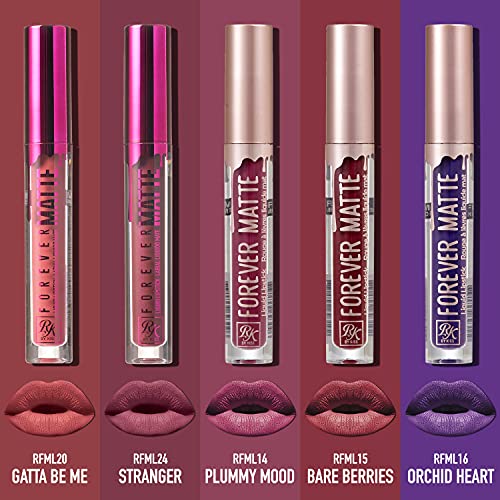 Ruby Kisses Forever Matte Liquid Lipstick 5 Pack - RFML14&15&16&20&24