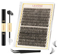 LAVONE Lash Clusters Kit 280Pcs Waterproof D Curl 9-16mm - Variation D0.07