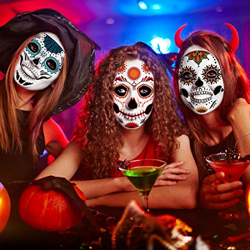 Sugar Skull Temporary Face Tattoo Kit, 9 PCS Waterproof