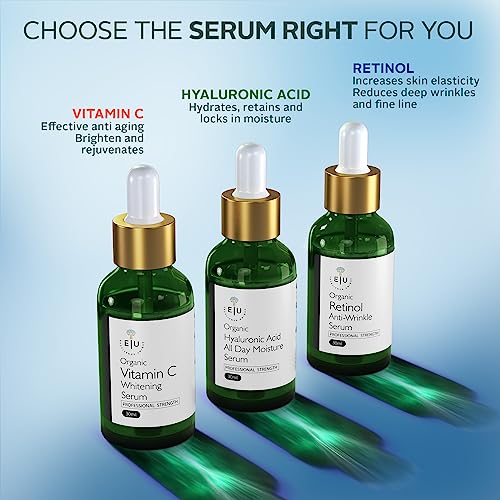 Excellence Unique Hyaluronic Acid Serum - Professional Strength Anti Aging All Day Moisturizer and Skin Tightener - Complete Organic Hydration and Skin Plumping