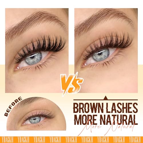 Dark Brown Wispy Lashes 16mm Cat Eye Faux Mink