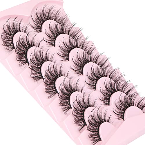 Geeneiya Fairy Wispy Mink Lashes 18mm Long Fluffy Cat Eye False Eyelashes Multipack
