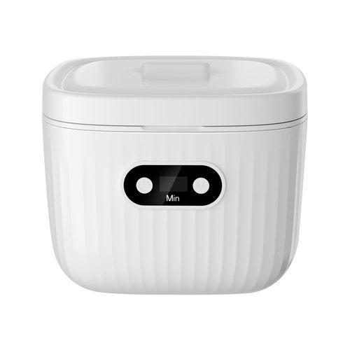 45kHz Ultrasonic Retainer Cleaner Machine, 250ML Denture Cleaner, Mouth Guard Cleaner for Aligner, Night guard, Braces, Toothbrush, Jewelry, Rings, Necklaces (white)