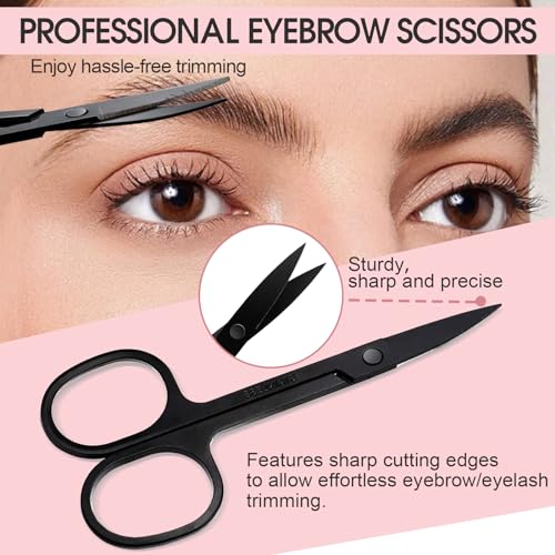 Lash Applicator Tool - Curved Stainless Steel Tweezers (4pcs)
