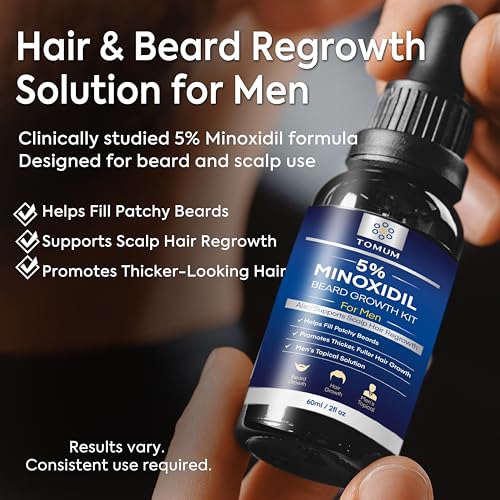 TOMUM 5% Minoxidil Beard Growth Serum for Men