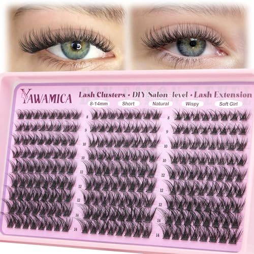 Wispy Lash Clusters 8-14mm D Curl Eyelash Extensions 216pcs