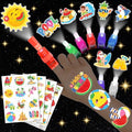 72 Piece Glow Party Set - LED Finger Lights & Luminous Tattoos