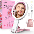 LitBear Rechargeable Lighted Makeup Mirror 10X/1X Magnifying