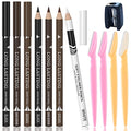 7Pcs Multicolor Eyebrow Pencil Eyeliner Set, Waterproof Eye Brow Pencil, Easy to Coloromen Women Professional Eyebrow Pencil Smudge Proof Long Lasting Makeup Eye Liners (Multicolor)