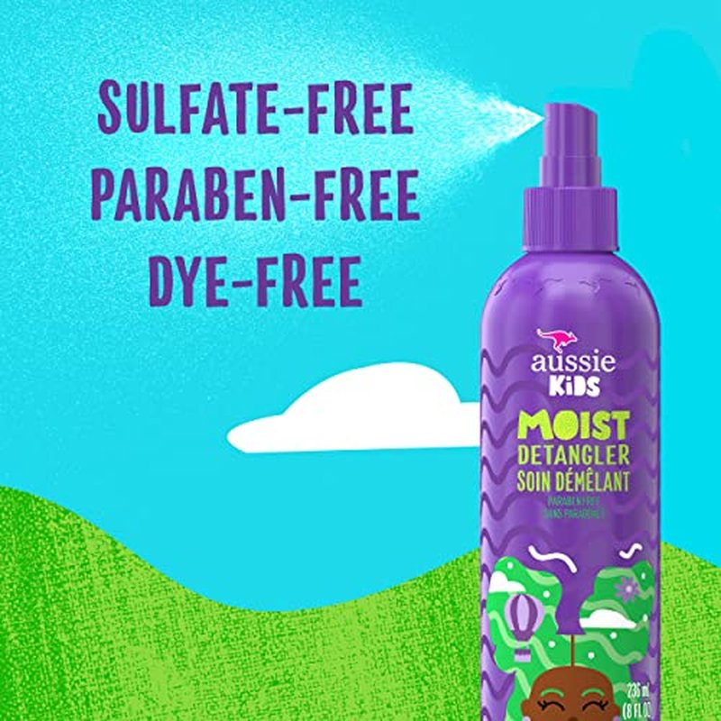 Aussie Kids Moist Detangler Spray for Kids, 8 fl oz
