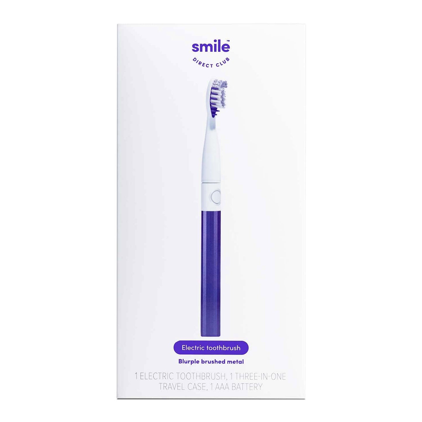 SmileDirectClub Electric Toothbrush with 3-in-1 Travel Case, Mirror Mount, and Stand, Blurple