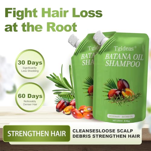 Batana Oil Rosemary Shampoo for Hair Growth & Volume, 2 Pack