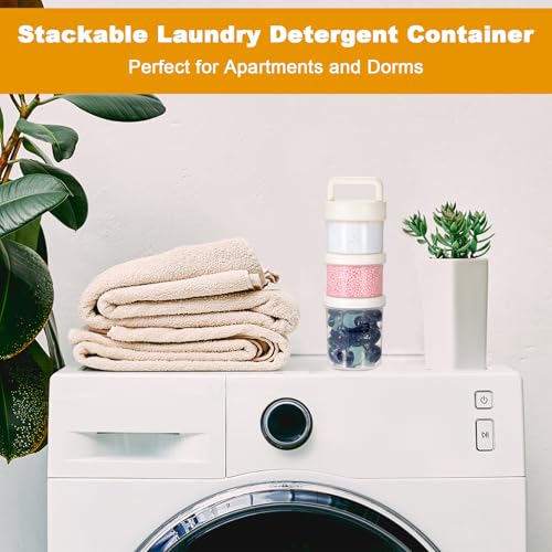 Hoowen 3-Tier Stackable Laundry Detergent Organizer with Handle